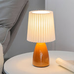 Pleated Glass Table Lamp for Sculptural Glow