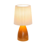 Pleated Glass Table Lamp for Sculptural Glow