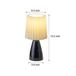 Pleated Glass Table Lamp for Sculptural Glow