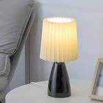 Pleated Glass Table Lamp for Sculptural Glow