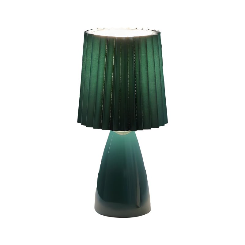 Pleated Glass Table Lamp for Sculptural Glow