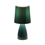 Pleated Glass Table Lamp for Sculptural Glow