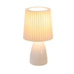 Pleated Glass Table Lamp for Sculptural Glow