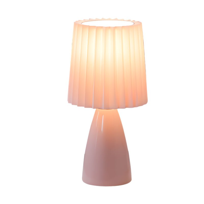 Pleated Glass Table Lamp for Sculptural Glow
