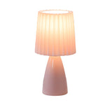 Pleated Glass Table Lamp for Sculptural Glow