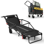 Carrello pieghevole robusto con ruote per tutti i terreni