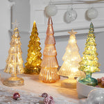 Glass Tower Table Decor With Festive Glow