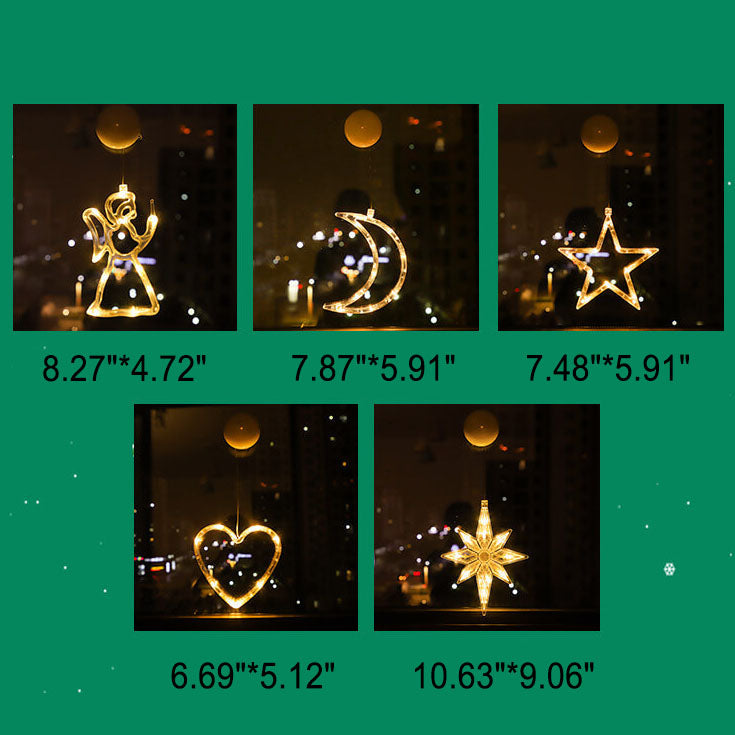 Santa Snowman Cup Lights for Festive Windows
