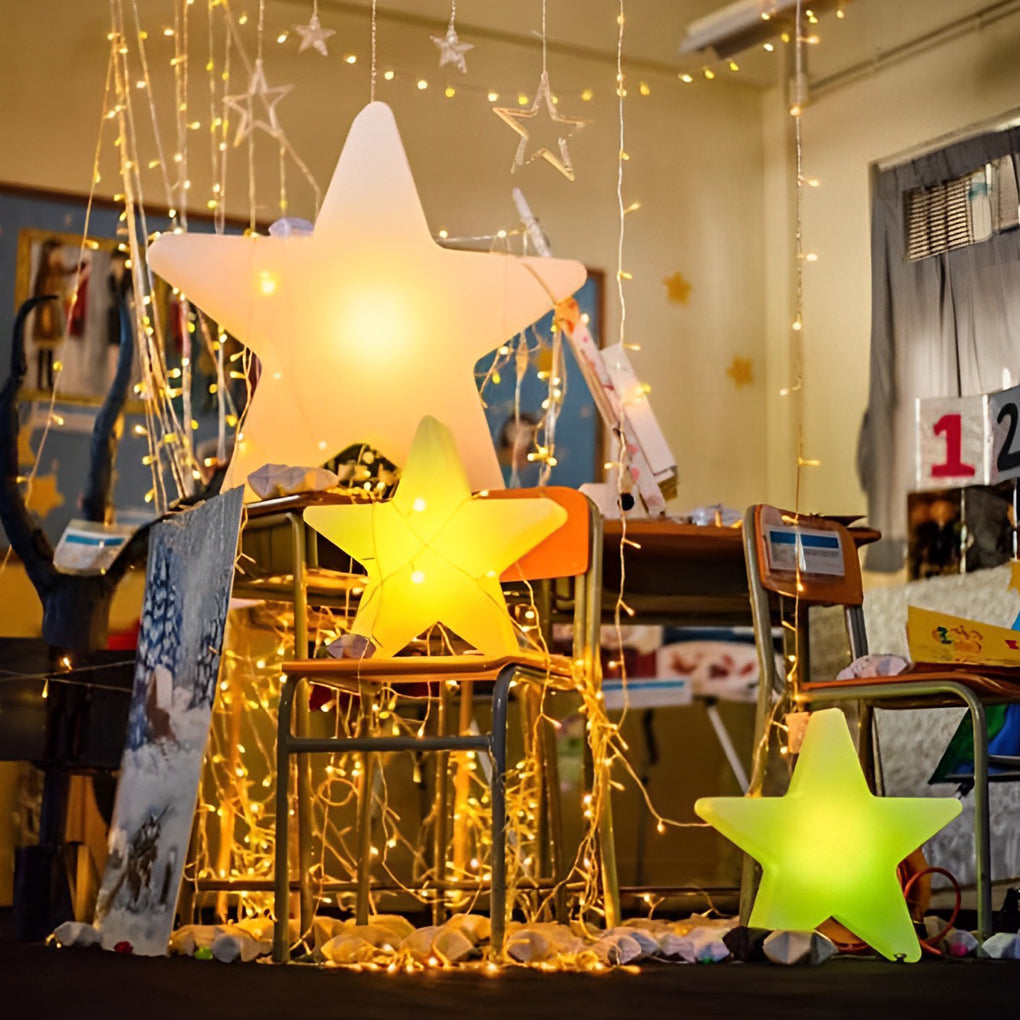 Luci ornamentali a stella colorate per un bagliore festivo