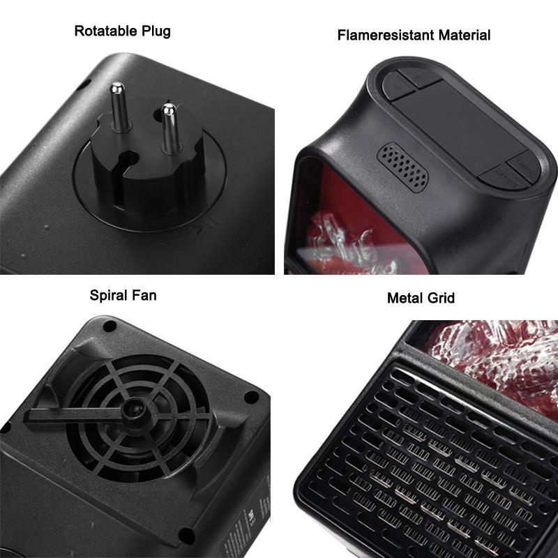 Mini Electric Fireplace Warmer For Cozy Ambience