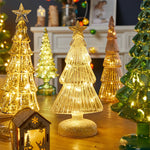Glass Tower Table Decor With Festive Glow