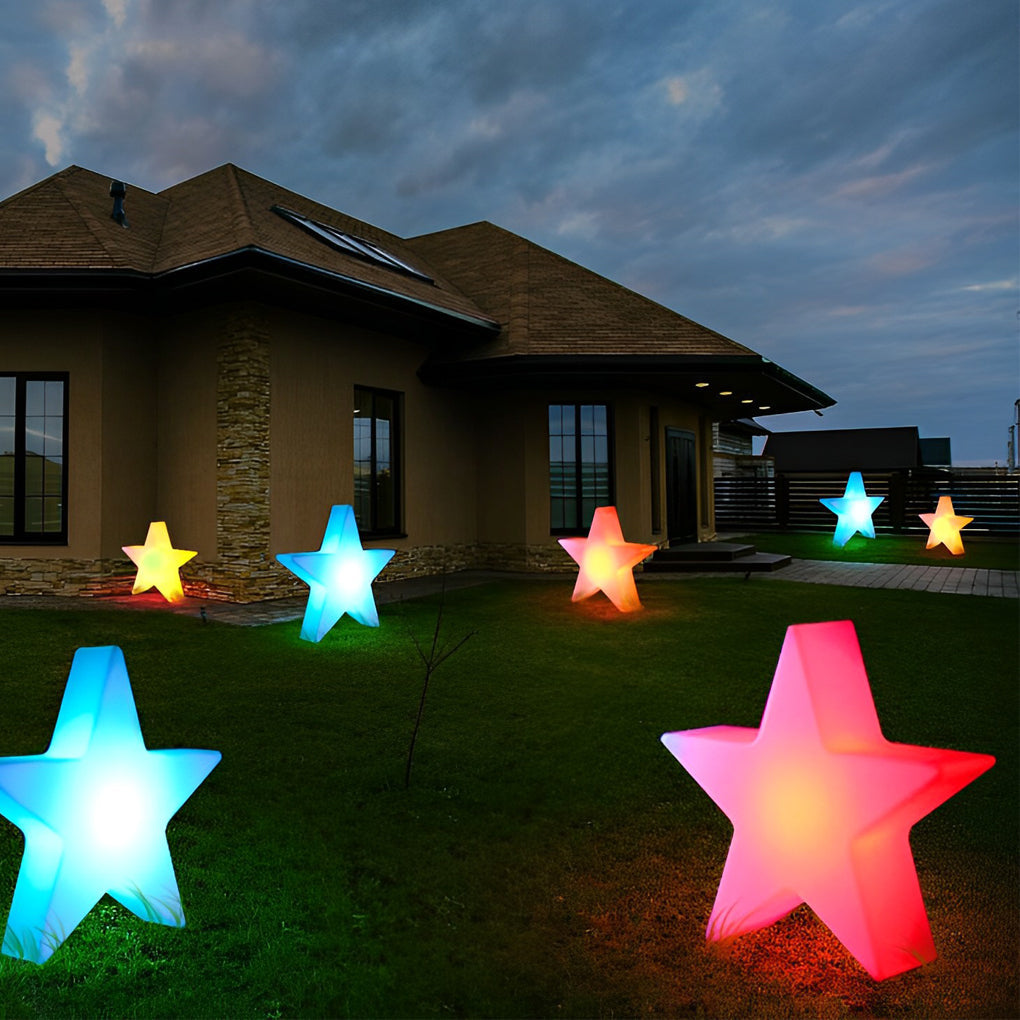 Luci ornamentali a stella colorate per un bagliore festivo