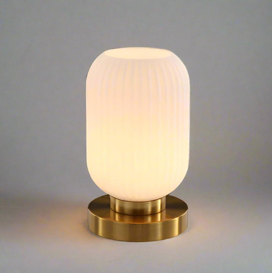 Amber Glass Table Lamp for Warm Nordic Glow