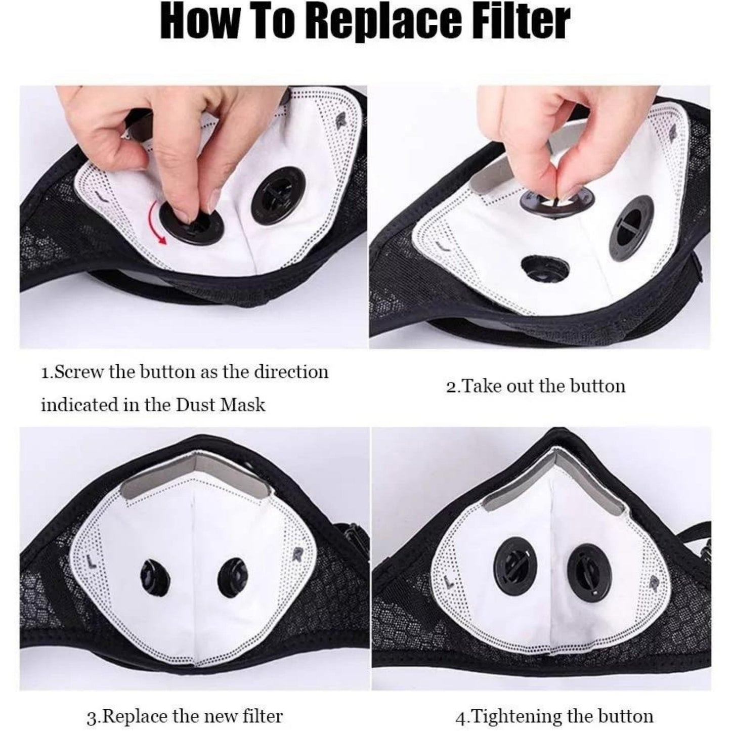 Reusable Carbon Filter Dust Mask for Easy Breathing