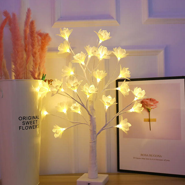 Copper Wire Orchid Table Lamp For Artful Glow