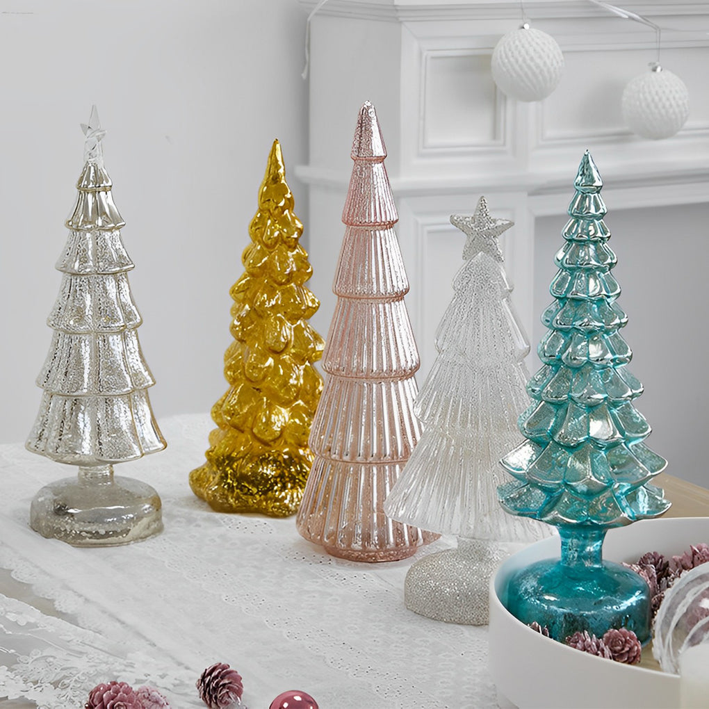 Glass Tower Table Decor With Festive Glow