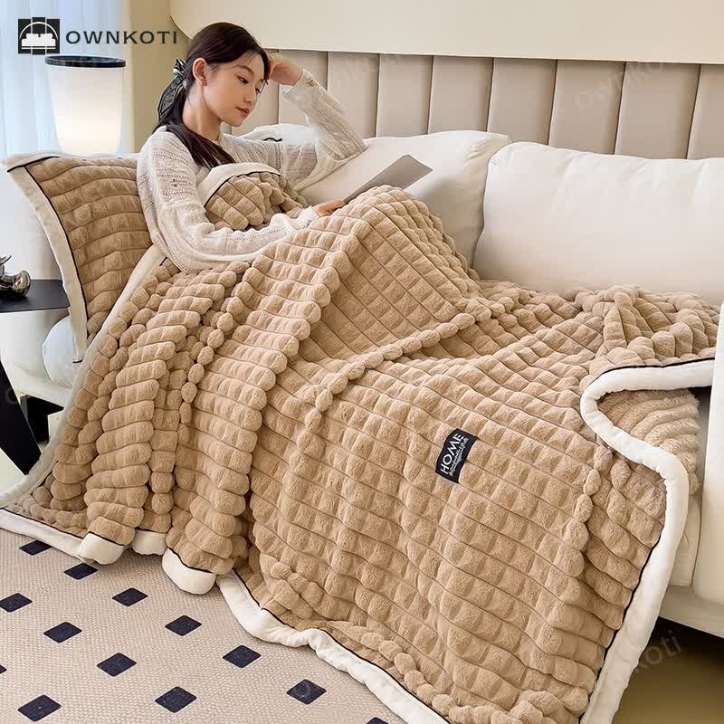 Plaid Texture Blanket For Cozy Character