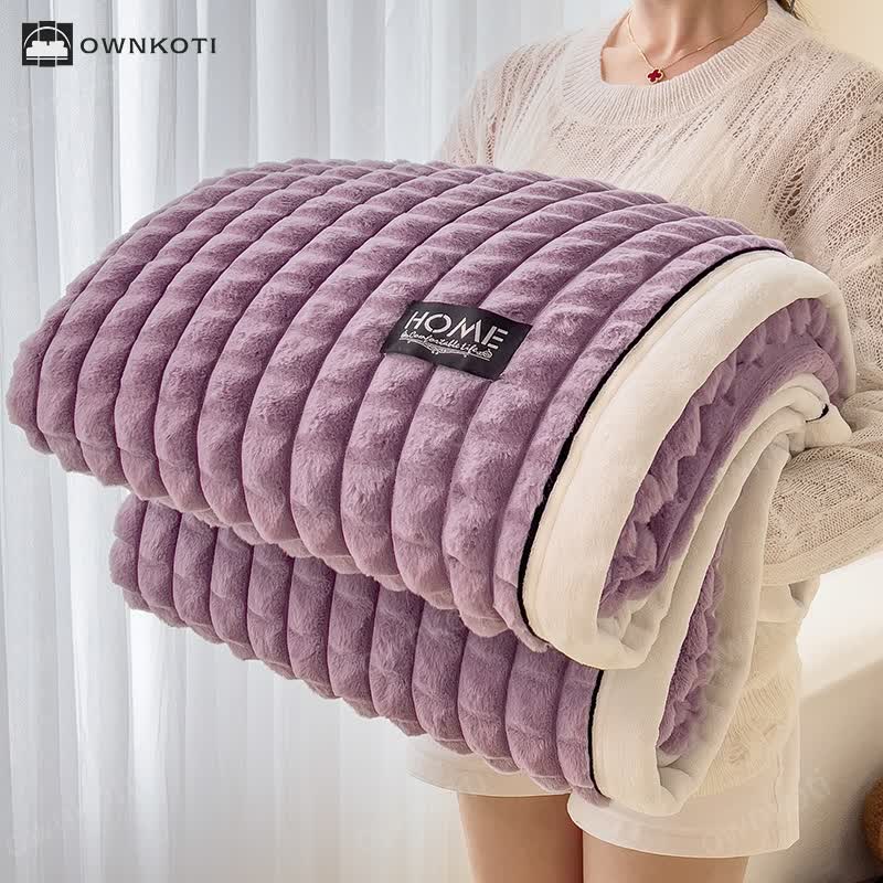 Plaid Texture Blanket For Cozy Character