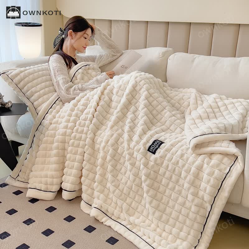 Plaid Texture Blanket For Cozy Character