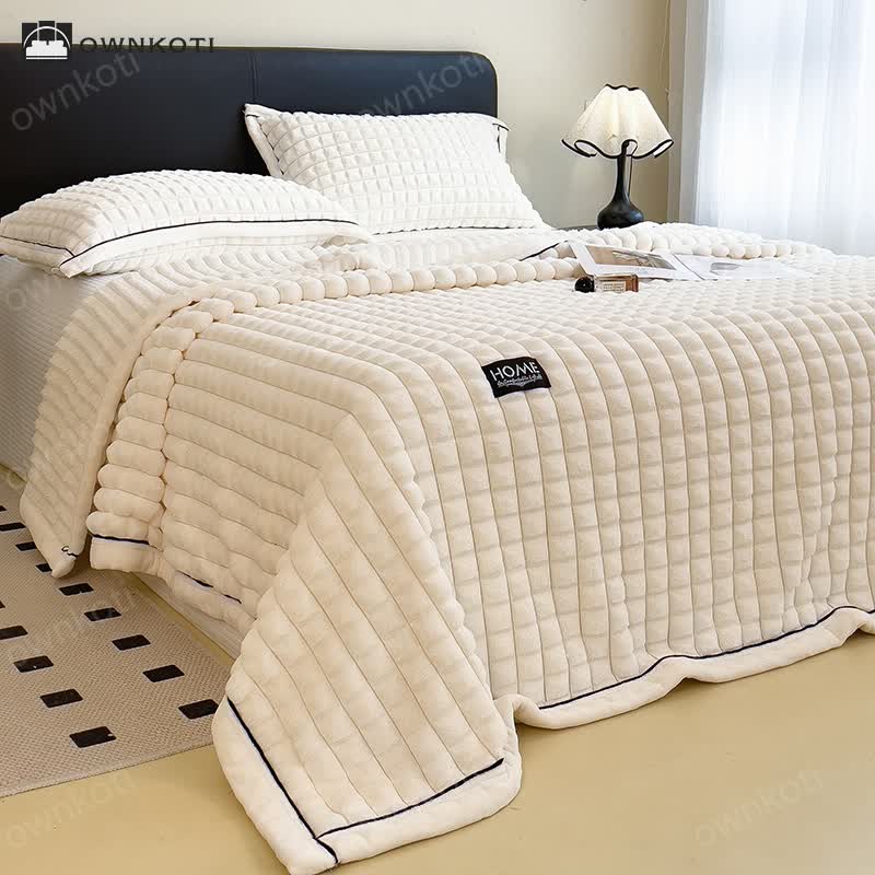 Plaid Texture Blanket For Cozy Character
