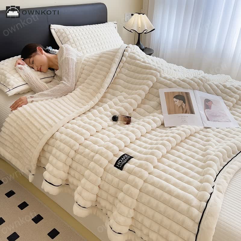 Plaid Texture Blanket For Cozy Character