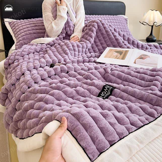 Plaid Texture Blanket For Cozy Character