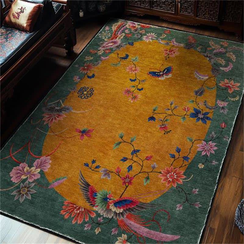 Tappeto con Uccello Floreale per Pavimenti Artistici