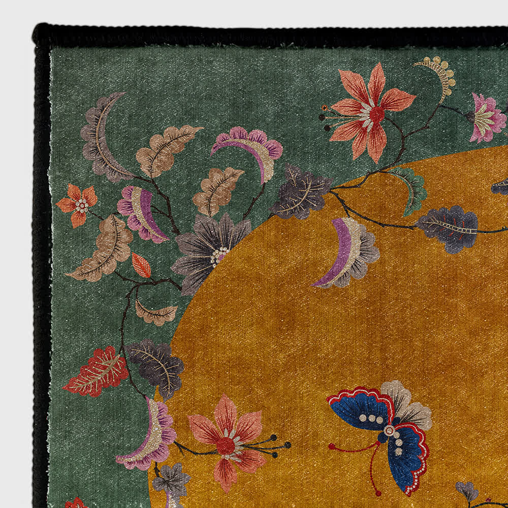 Tappeto con Uccello Floreale per Pavimenti Artistici