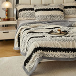 Striped Sherpa Blanket For Cozy Character