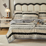 Striped Sherpa Blanket For Cozy Character