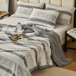 Striped Sherpa Blanket For Cozy Character