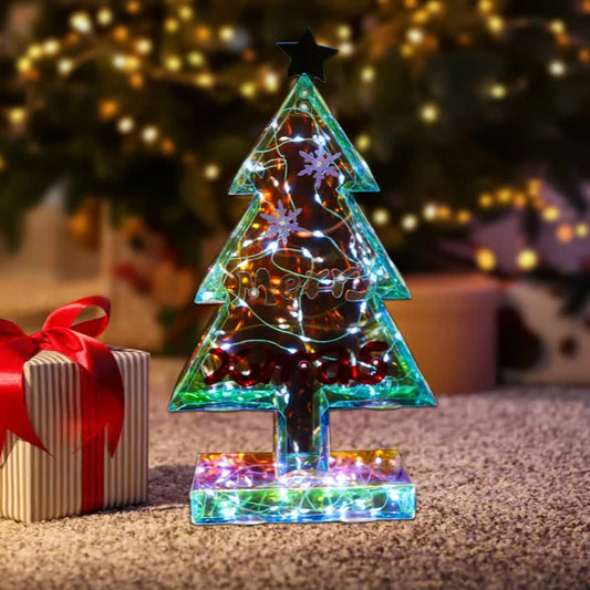 3D Christmas Tree Infinity Lights For Festive Glow