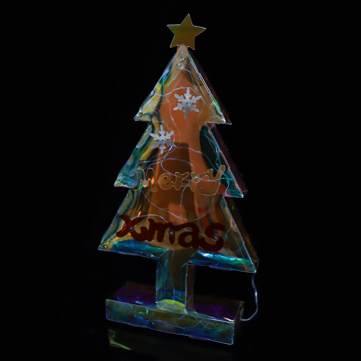 Lumini infinite 3D în formă de brad de Crăciun, pentru o atmosferă festivă