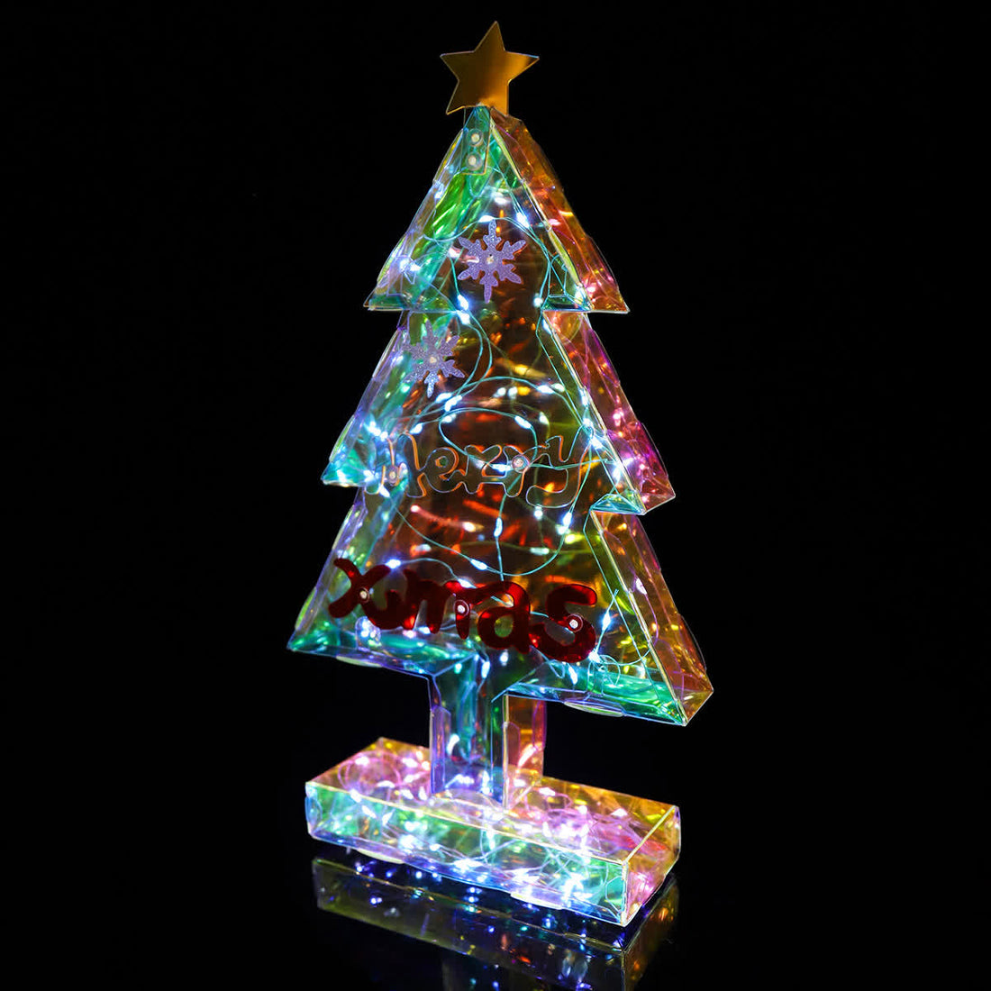 3D-Weihnachtsbaum-Unendlichkeitslichter für festlichen Glanz