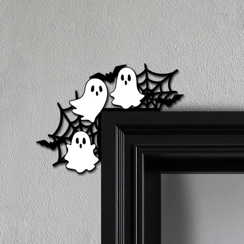Decorazione per angolo porta di Halloween con carattere giocoso