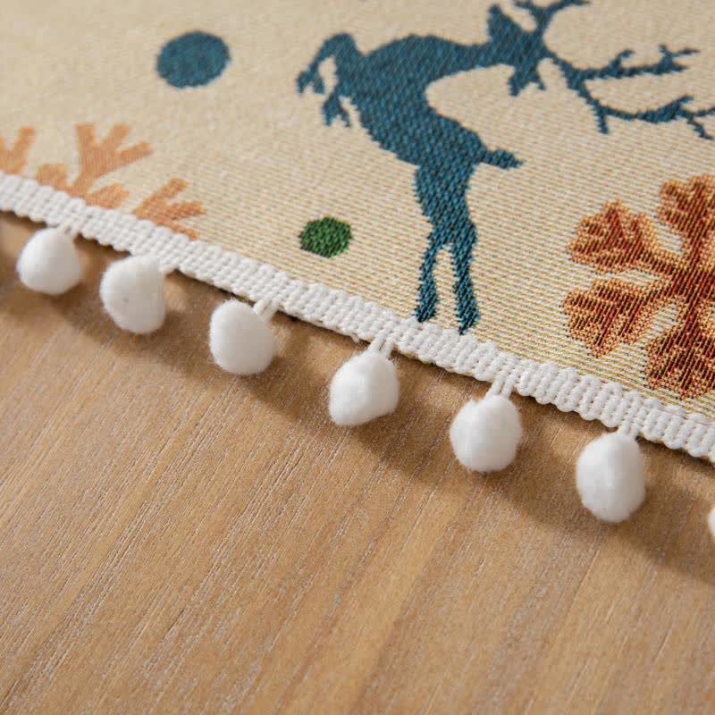 Christmas Jacquard Tablecloth With Festive Character