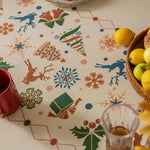 Christmas Jacquard Tablecloth With Festive Character
