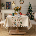 Christmas Jacquard Tablecloth With Festive Character