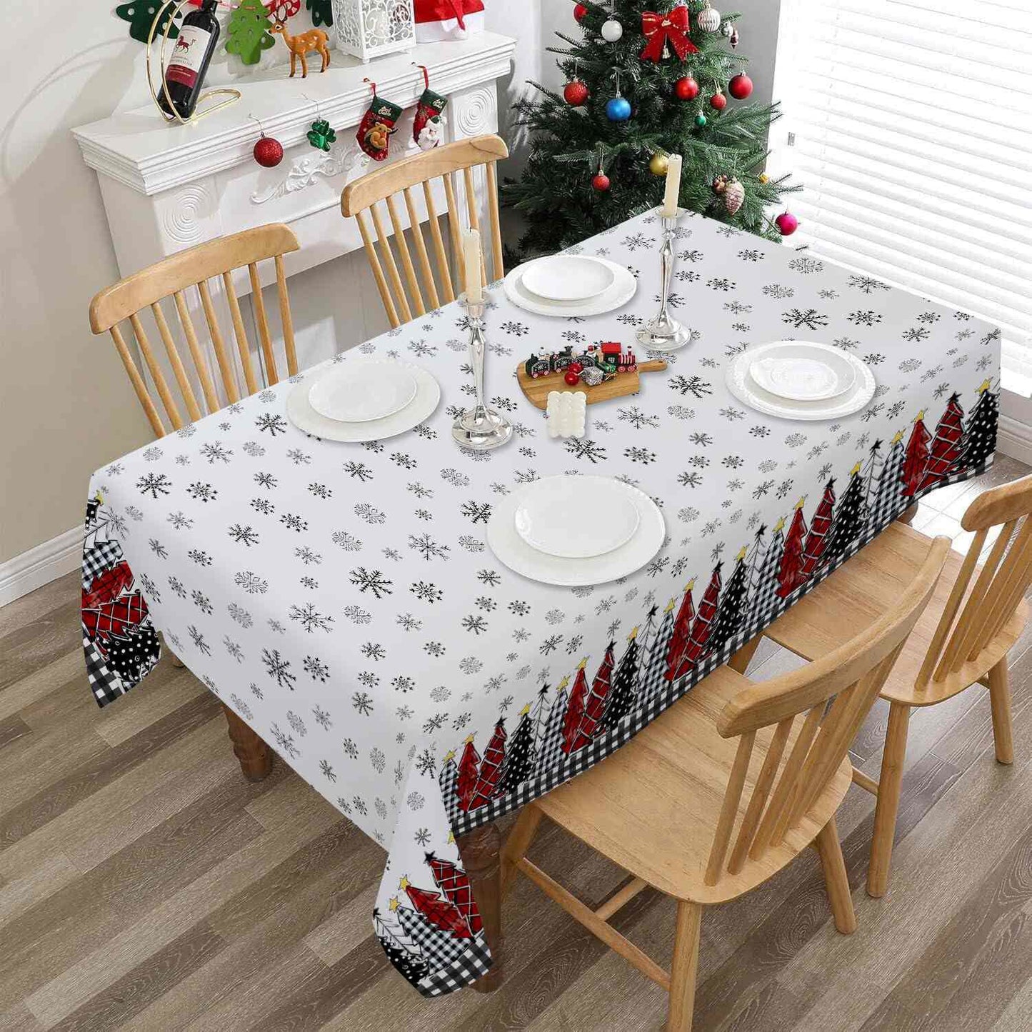 Christmas Snowflake Tablecloth For Festive Charm