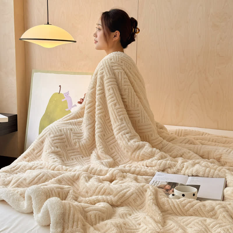 Coperta in pile double-face per un comfort artistico