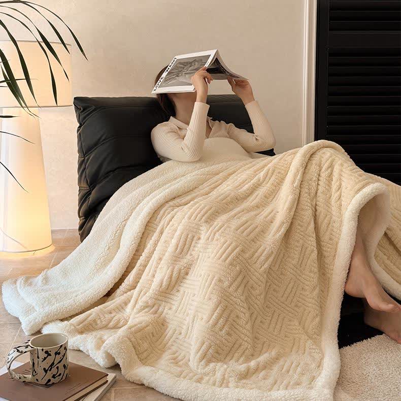 Coperta in pile double-face per un comfort artistico