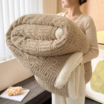 Coperta in pile double-face per un comfort artistico