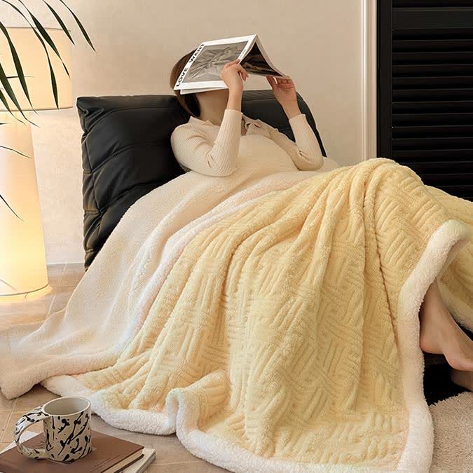 Coperta in pile double-face per un comfort artistico
