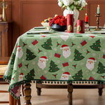 Santa Tree Gift Tablecloth For Festive Charm