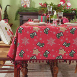 Tovaglia con fiocco di neve e stella con fascino festoso