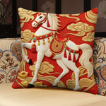 3D Horse Pillow Cover With Sculptural Character