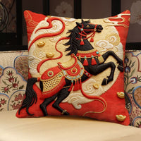3D Horse Pillow Cover With Sculptural Character