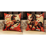 3D Horse Pillow Cover With Sculptural Character