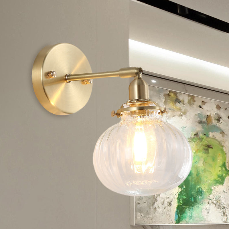 Colonial Orb Wall Sconce Light