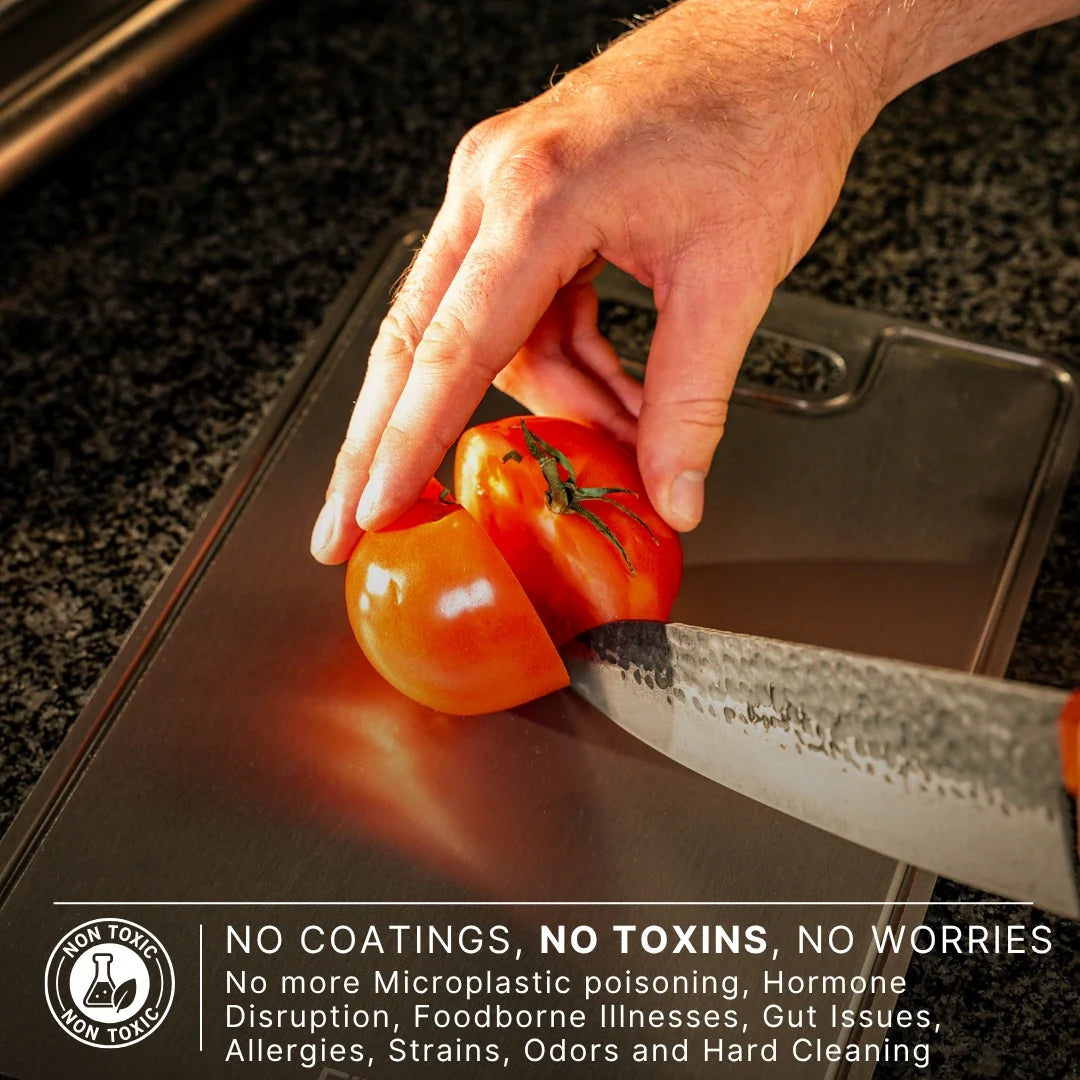 Gold Titanium Cutting Board For Elegant Prep
